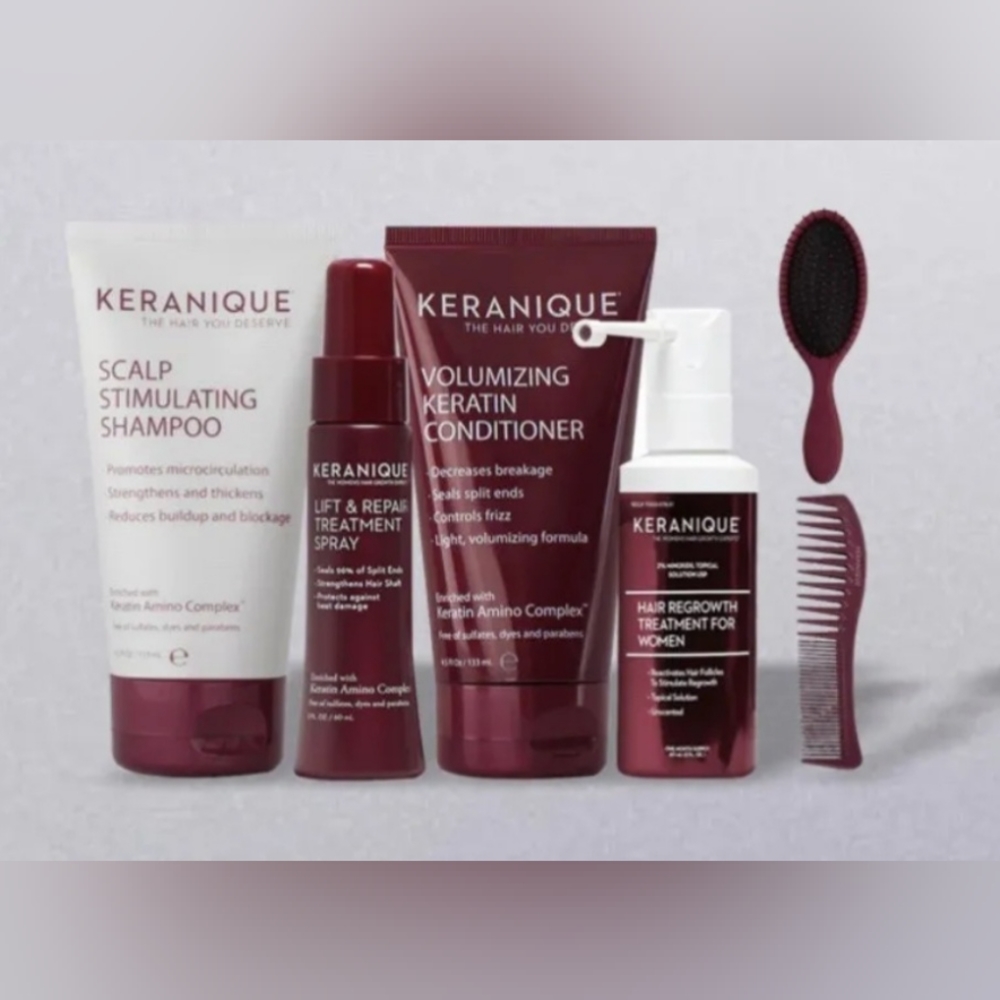 COPY - Keranique Beautiful Hair Travel Set (6pcs) Shampoo Conditioner, Repair S…